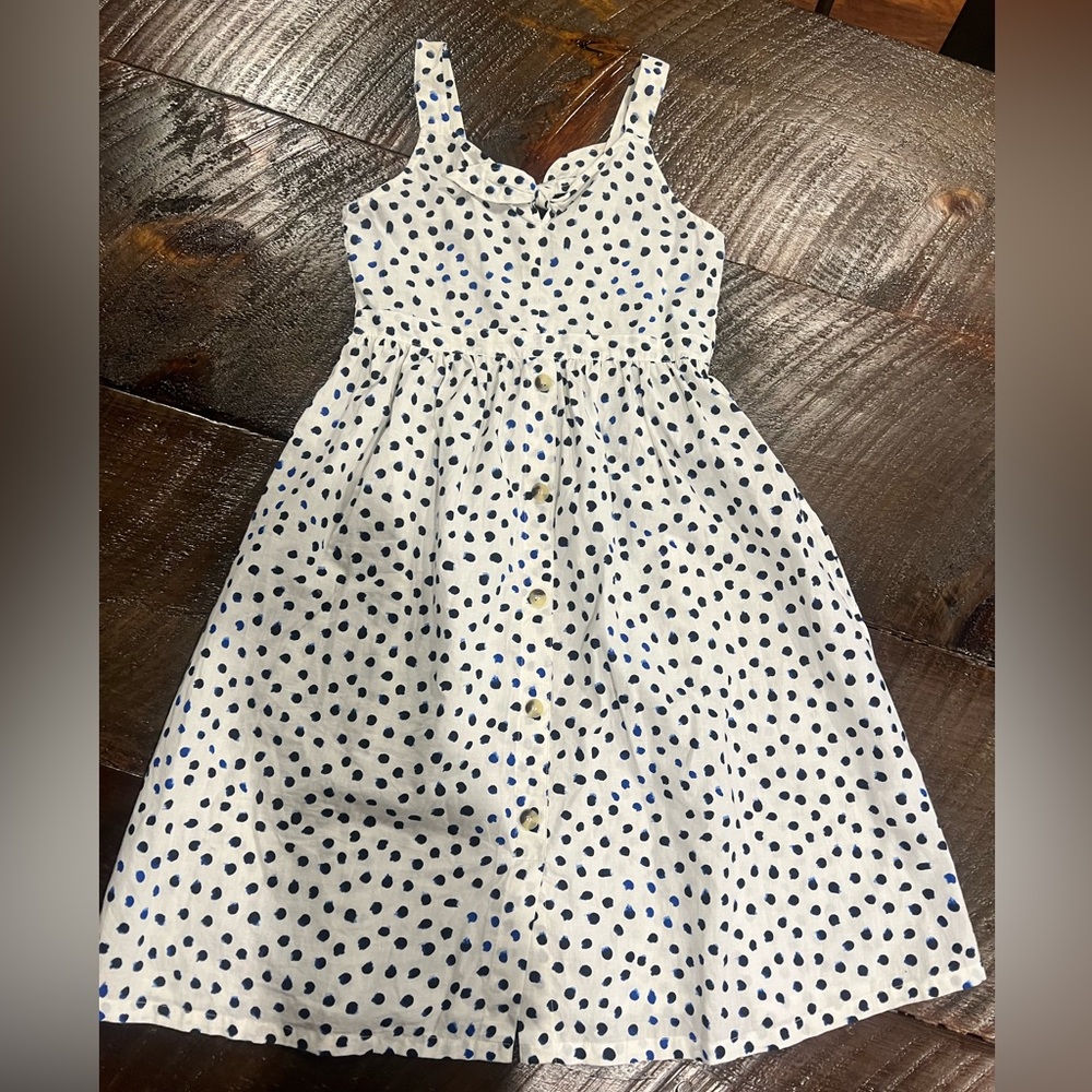 Jessica Simpson White and Black Polka Dot Kids Dress